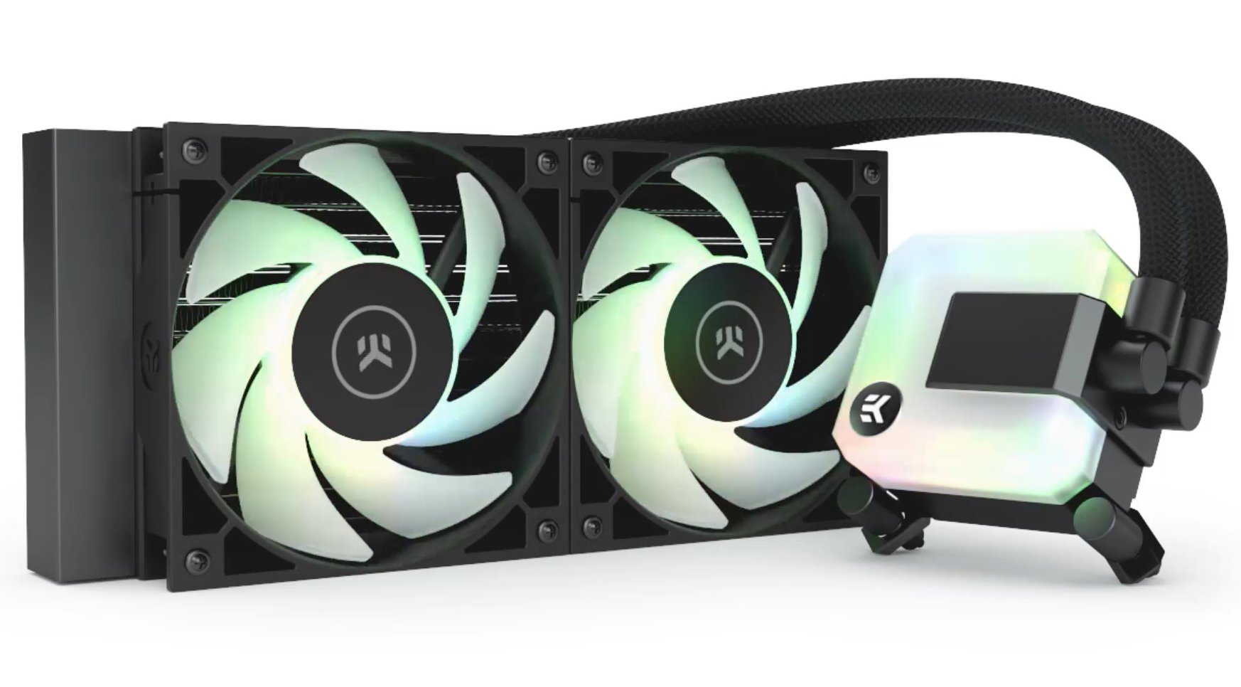 EK 240mm AIO D-RGB All-in-One Liquid CPU Cooler with EK-Vardar  High-Performance PMW Fans, Water Cooling Computer Parts, 120mm Fan, Intel