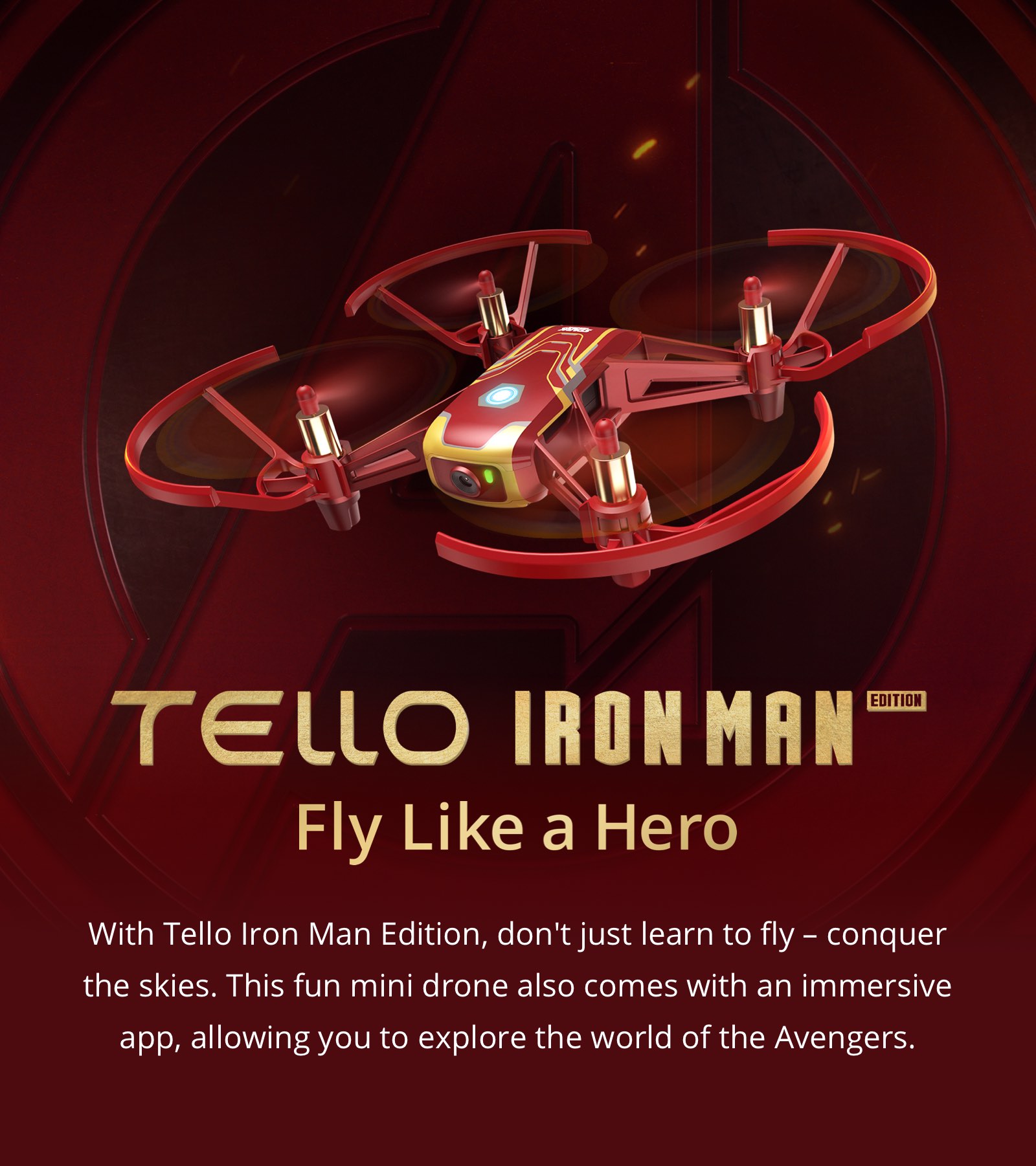 DJI Tello Iron Man Edition 720p Video Recording Drone