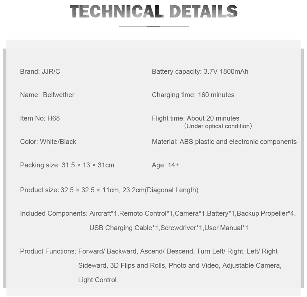 JJRC H68 Drone