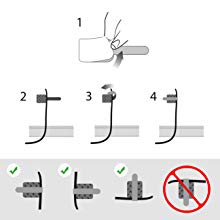 Cable Management Cable Clips, 10 PCS, White - Self-Adhesive Cable Clamp,  Hook and Loop Wire Clips, Cord Holder, Wire Molding, Cord Organizer, Wire  Management, Cable Drops - LTC 3120 WALL STRAPS 