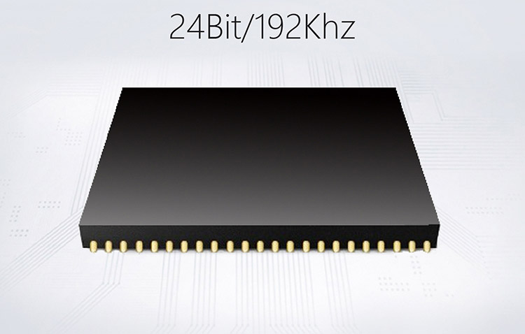 24bit/192kHz text above an audio chip graphic