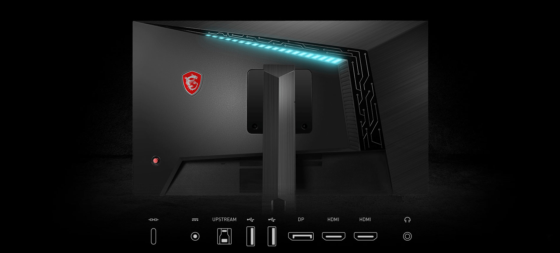 detail of the ports of the monitor