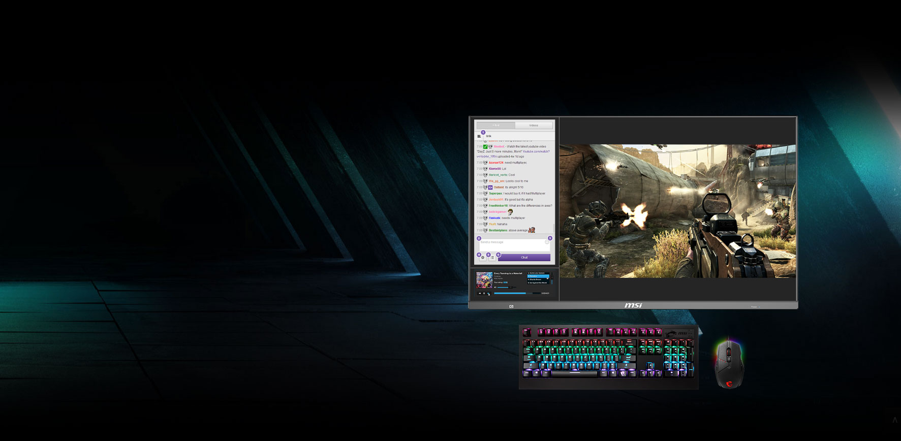 the monitor with a screenshot, showing the effect of picture-by-picture