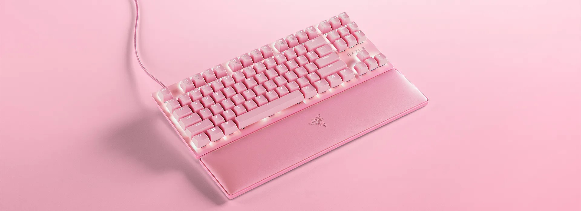  Razer Huntsman V2 TKL Tenkeyless Gaming Keyboard: Fast Linear  Optical Switches Gen2 & 8000Hz Polling Rate - Detachable Type-C Cable - PBT  Keycaps - Ergonomic Wrist Rest - Quartz Pink : Electronics