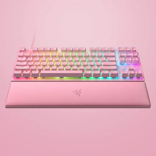 Razer Huntsman V2 TKL Tenkeyless Gaming Keyboard: Fast Clicky Optical  Switches w/Quick Keystrokes & 8000Hz Polling Rate - Detachable Type-C Cable  