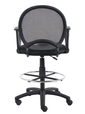 Boss Office Products B16217 Boss Mesh Drafting Stool with Loop Arms