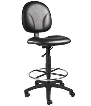 Boss Office Products B1690-CS Boss Black Caressoft Drafting Stools with Footring