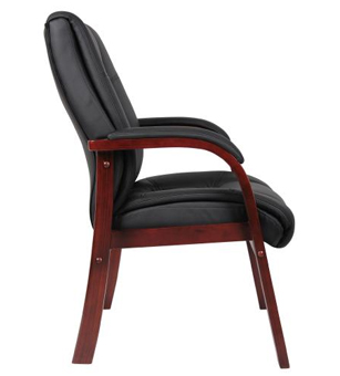 Boss Office Products B8999-M Boss Mid Back Wood Finished Guest Chairs