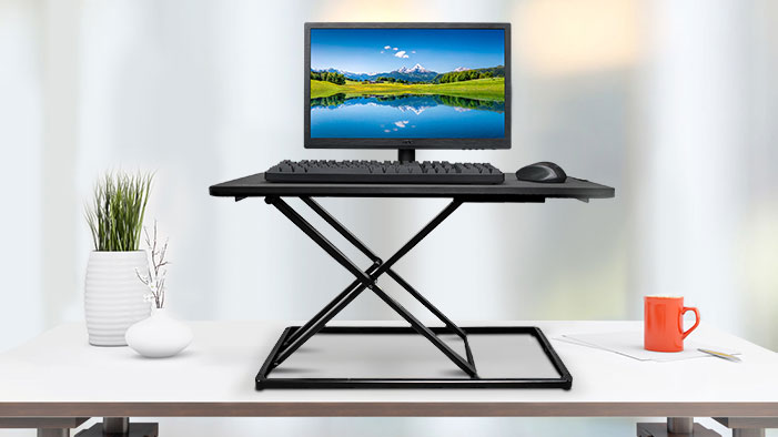 a computer on the Desk Riser Monitor Stand to improve it is SLIM & PORTABLE