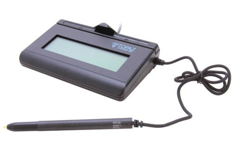 Topaz SignatureGem LCD 1x5 T-L462 Series HID-USB T-L462-HSB-R Signature  Capture Pad