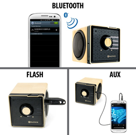 GOgroove BlueSYNC BX Rechargeable Bluetooth Wood Style Speaker