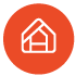 a orange house icon