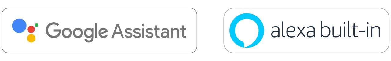 Google Assistant and alexa built-in icon