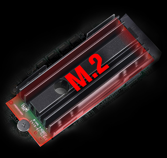 detail of the Bundled M.2 Heatsink