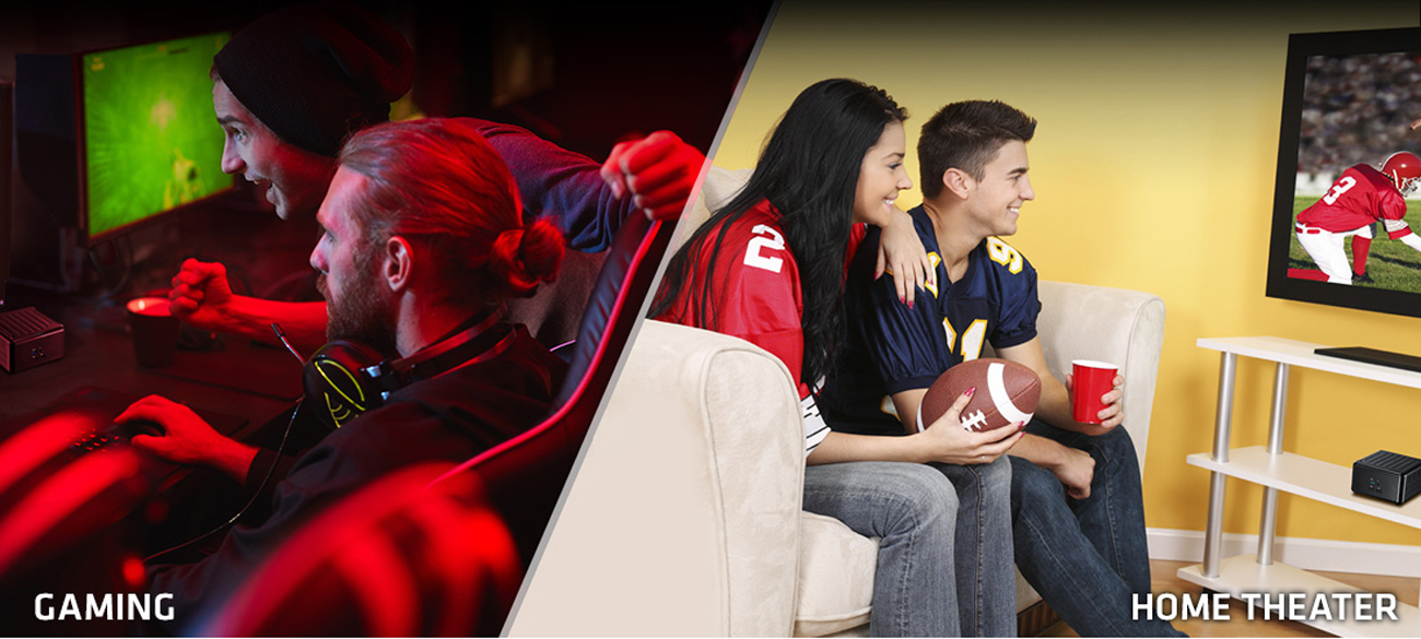 two pics showing the effect of the gaming mode and home theater mode