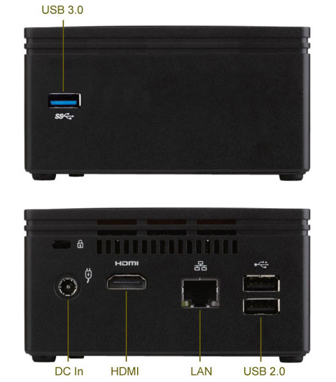 NeweggBusiness - GIGABYTE BRIX GB-BXBT-2807 (rev. 1.0) Black Mini