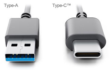Type-A and Type-C USB Connectors