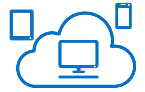 Tablet and Cloud Computing Icon
