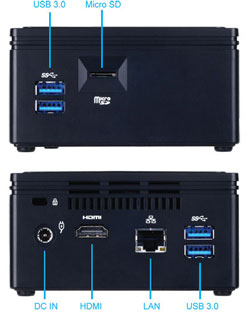 Gigabyte GB-BACE-3000-FT BRIX Mini-PC System