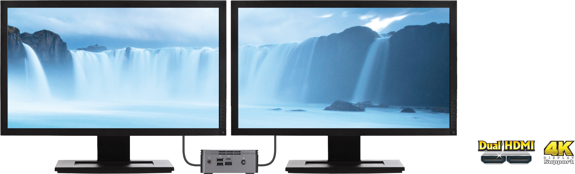 two monitor connecting side by side