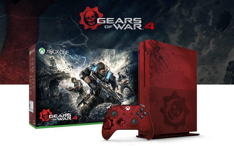 Microsoft Xbox One S Gears of War 4 Limited Edition 2 TB Crimson Red Console