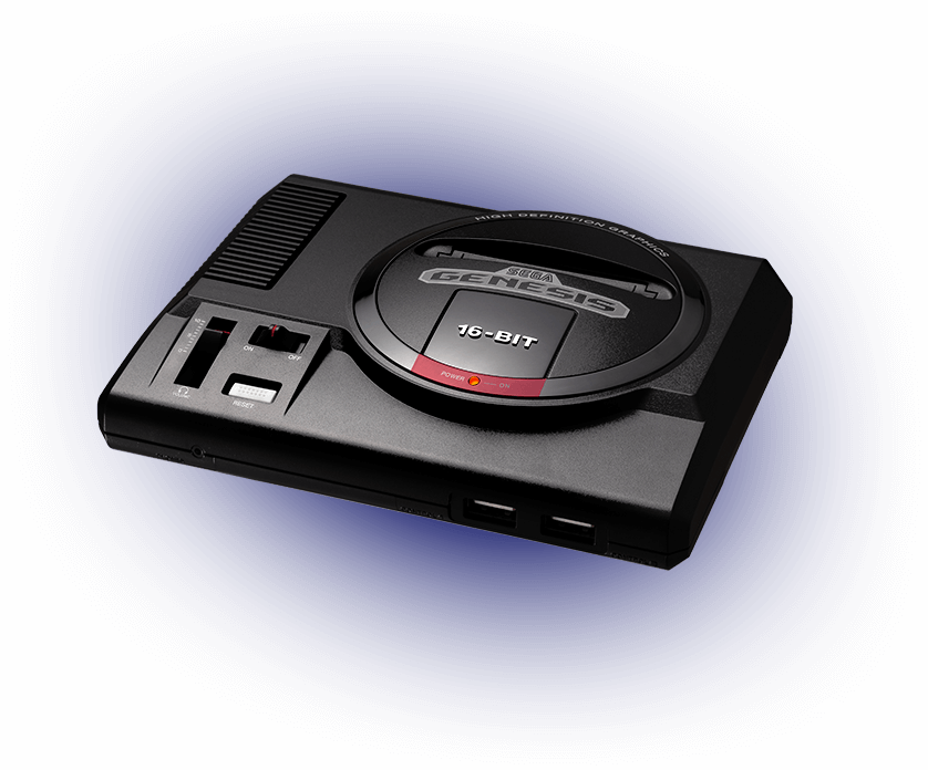 SEGA Genesis mini angled to the left