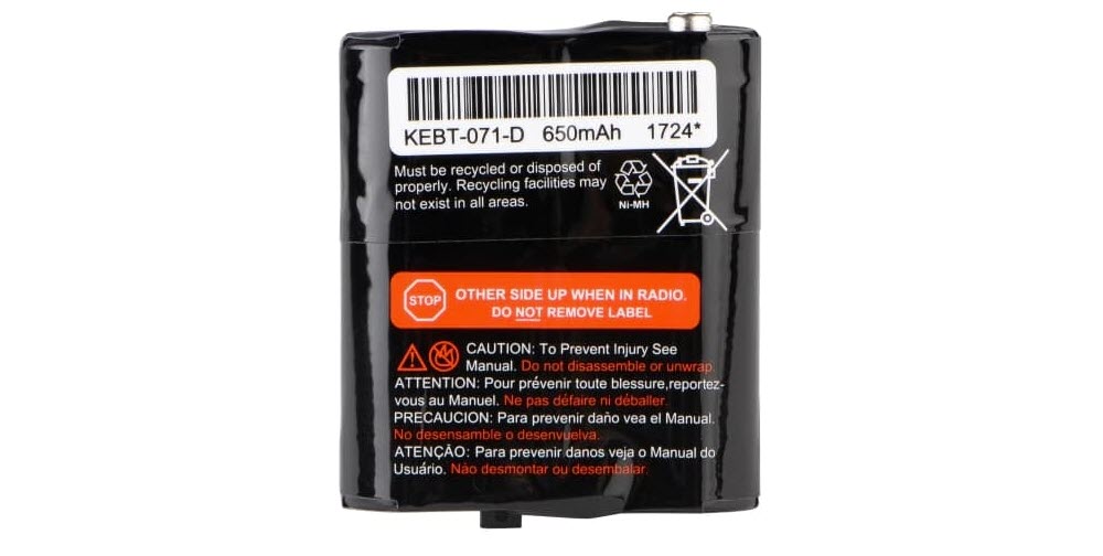 front view and internal view of MOTOROLA 53615 Rechargeable Battery Upgrade Kit