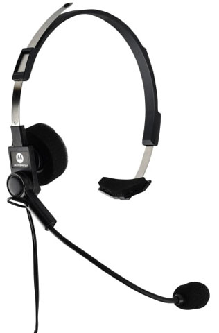  Front angle view of the Motorola 53725B Single-Pin Headset  