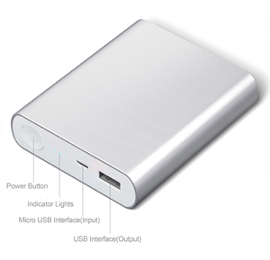SCUD P100 10400mAh Power Bank with dual-usb car charger