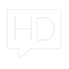 The letters HD in a chat box