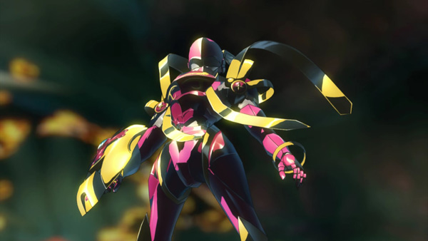 screenshot for Digimon Story Cyber Sleuth: Complete Edition showing a monster in gold and pink suit