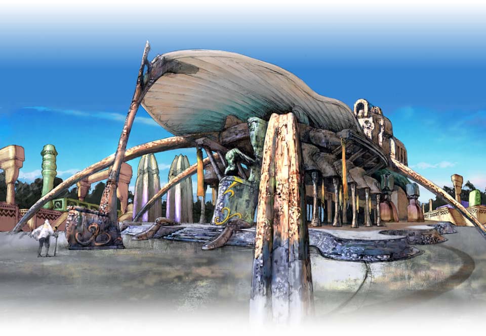 A temple on BESAID island