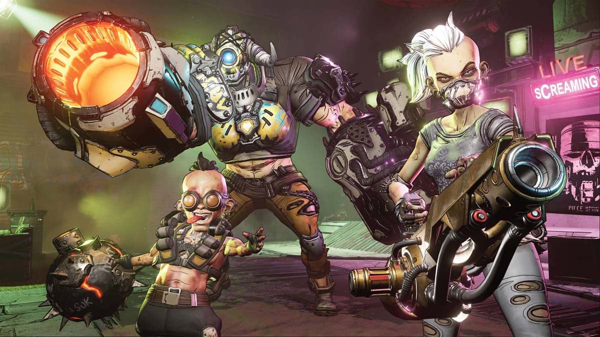 Borderlands 3 Characters with Their Weapons Facing Towards the Viewer