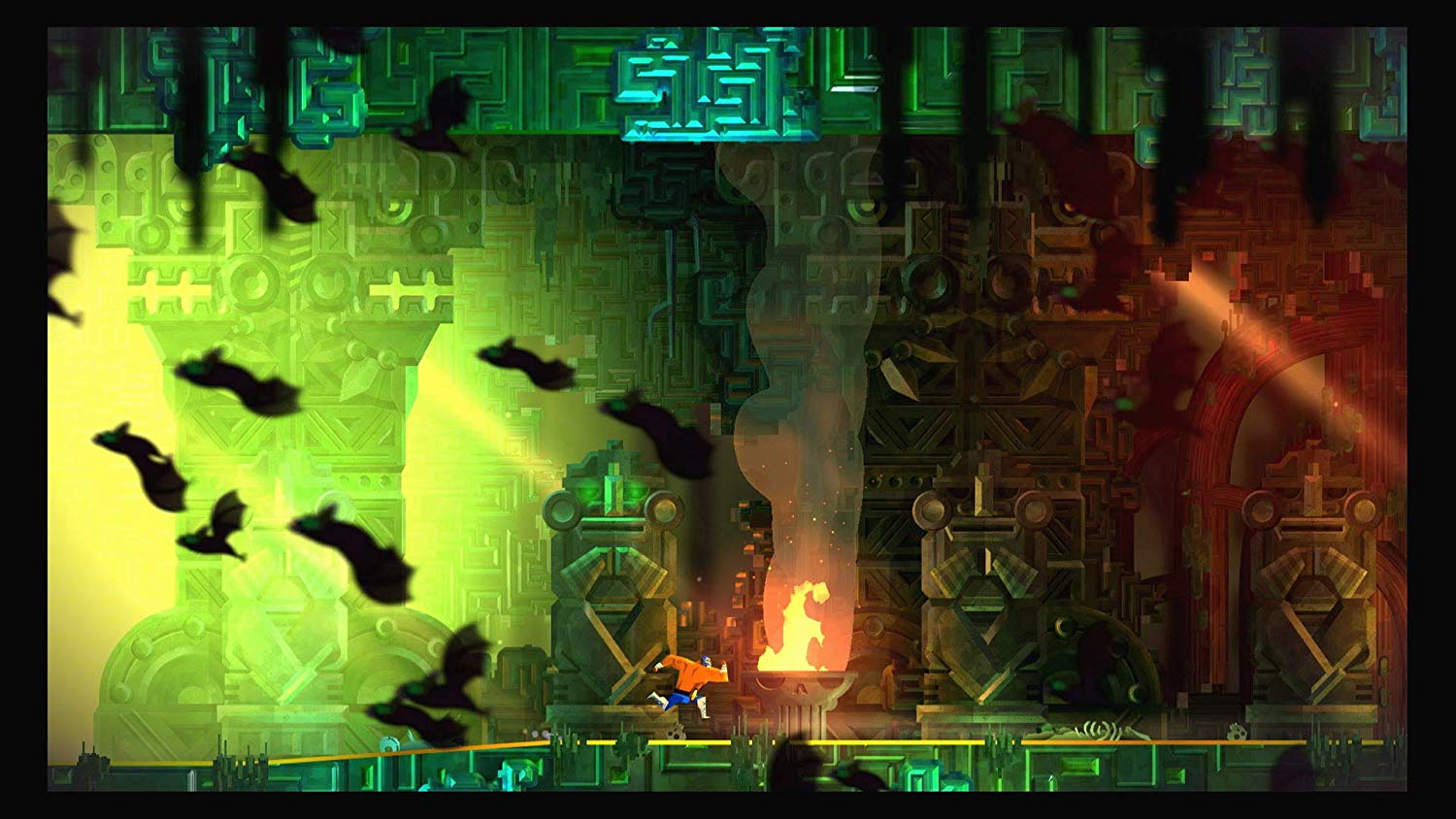 Juan the Wrestler Running Through the Cave Level in Guacamelee