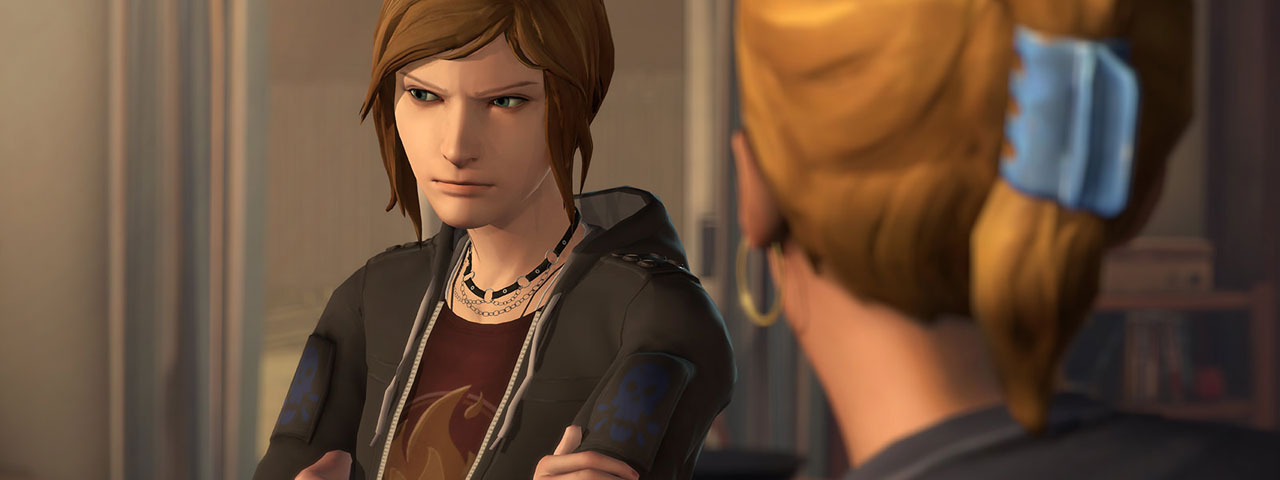  Chloe scowling while mother is talking to her 