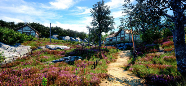 Shenmue 3 Screenshot Showing House in the Countryside during the day