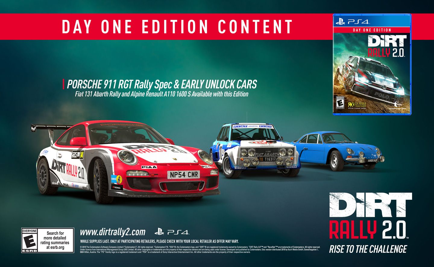 Dirt Rally 2.0 [Day One Edition] (Playstation 4 / PS4) – RetroMTL