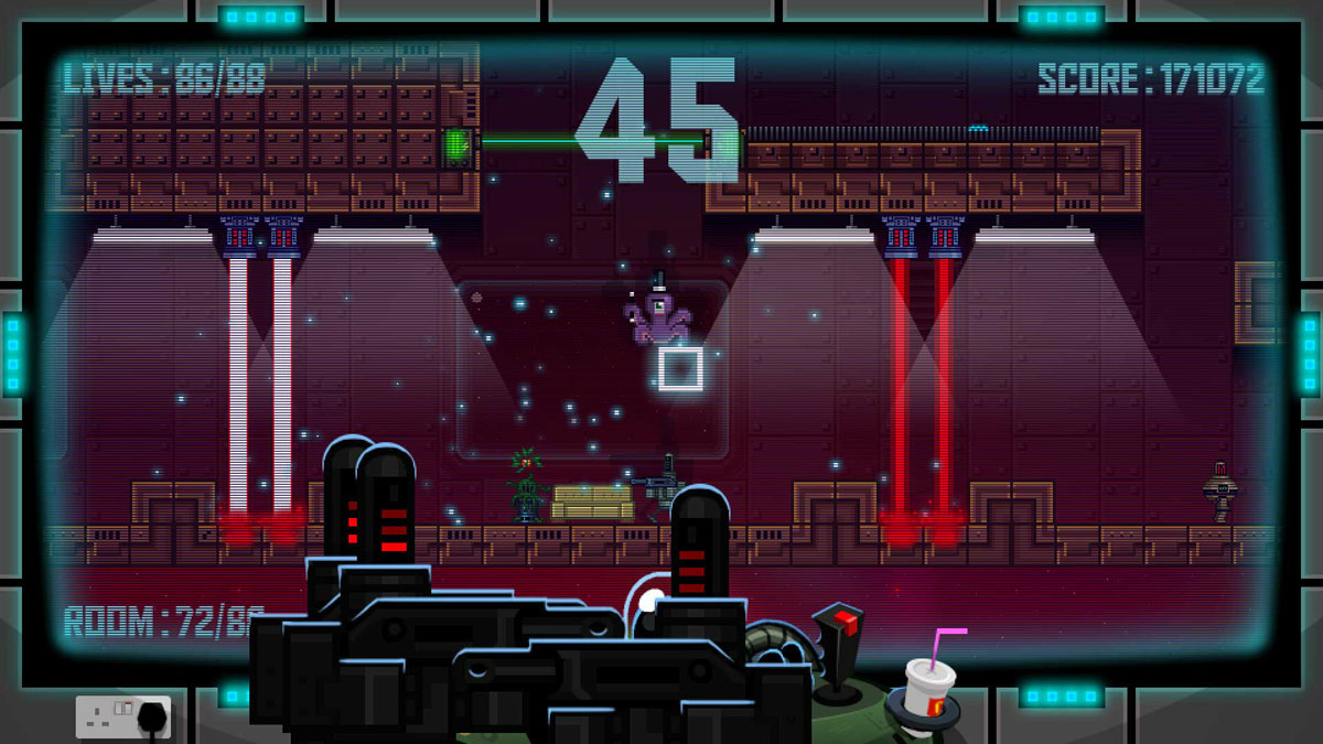 88 Heroes Screenshot Showing the main character controlling a an octopus in a top hat hero