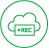 Icon of a cloud with texts reading as “REC”   