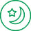 Moon and Star for Night Time Icon