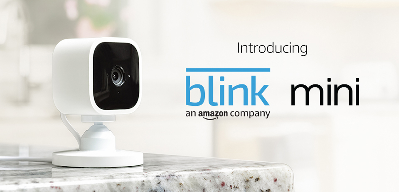 Blink Mini Compact indoor plug-in smart security camera with HD