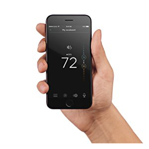 A phone with compatible app in a man's hand