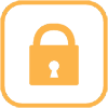 a yellow security icon