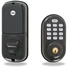 Yale Security YRD210-ZW-619 Real Living Electronic Push Button Deadbolt ...