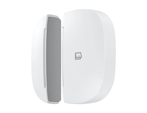 SmartThings Multipurpose Sensor Angled to the left with Two Detached Pieces