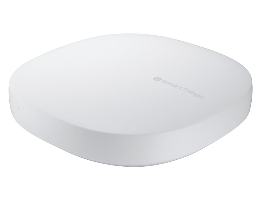 Samsung SmartThings Hub Angled Up to the Left