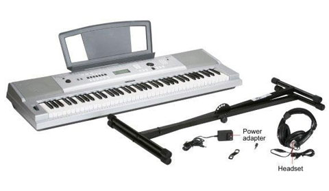 Yamaha DGX-230 76-Key Personal Keyboard with AC Adapter, Stand and Headphone
