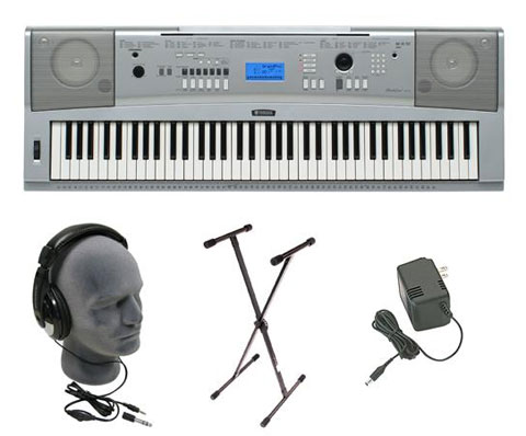 Yamaha DGX-230 76-Key Personal Keyboard with AC Adapter, Stand and Headphone