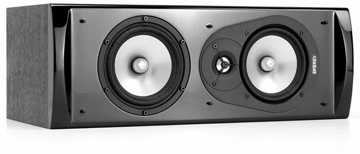 Energy CC Speaker lying horizontally with its cover removed, angled to the right