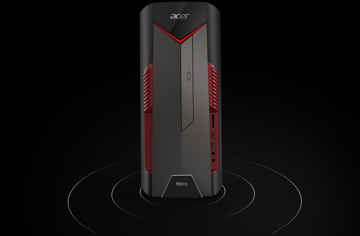 Acer Nitro N50-600 Gaming Desktop Computer - Intel Core i5 - 8GB - 512GB  SSD - GeForce GTX 1050 Ti - Windows 10 Home - Black 